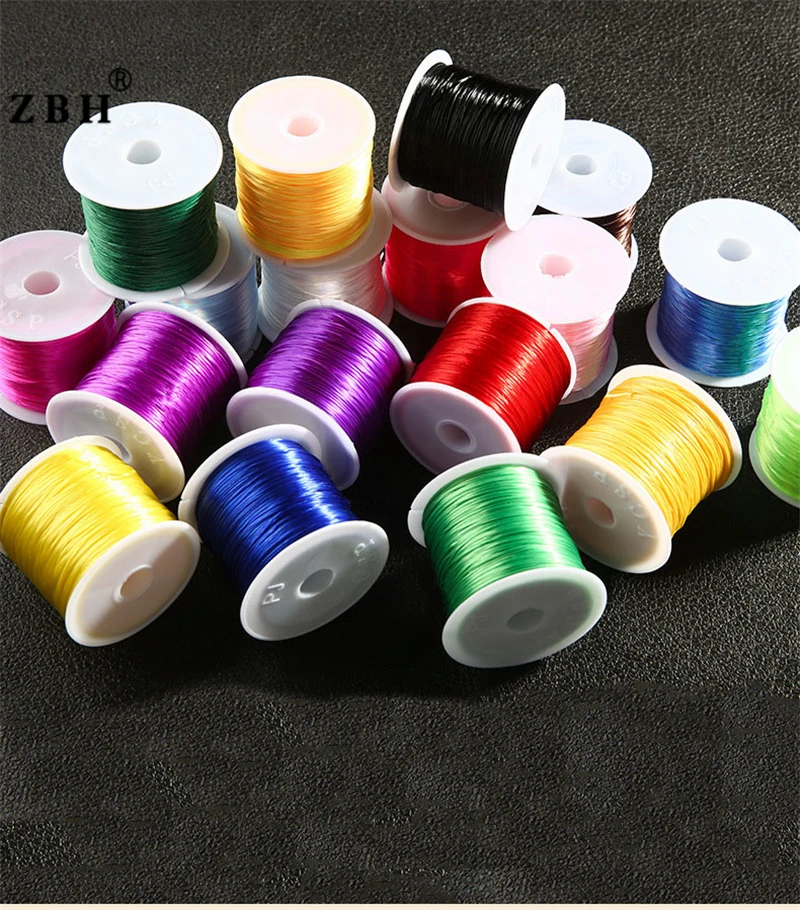 Эластичная веревка ручной работы с кристаллами