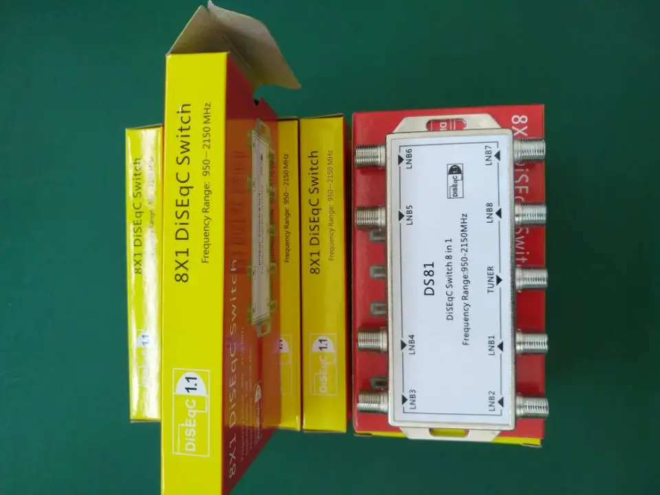 Manufacturer- Diseqc Switch 8-in-1out Satellite FAT TV Accessory, DiSEqC1.1 Control