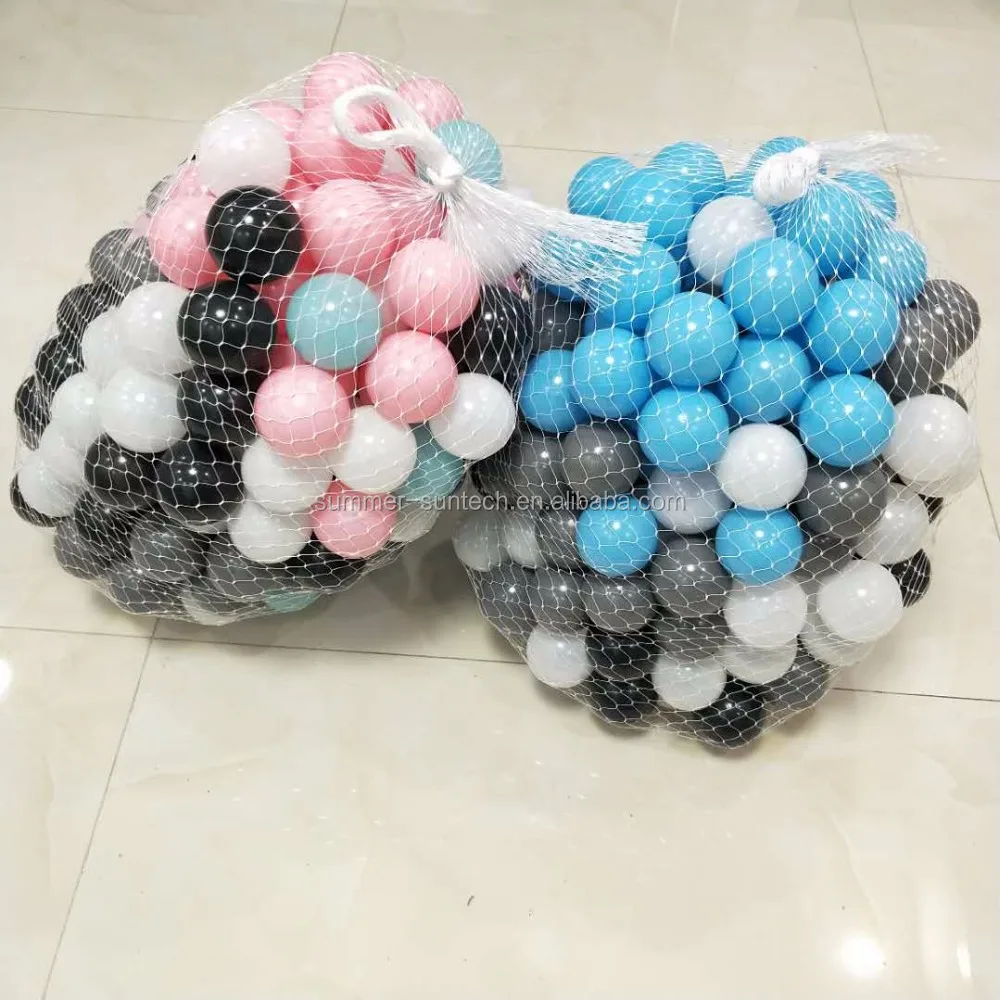 Colorful baby ocean ball pit balls bathing toy soft hollow plastic balls