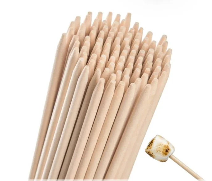 Different size bbq stick bamboo skewer and easily cleaned sticks
