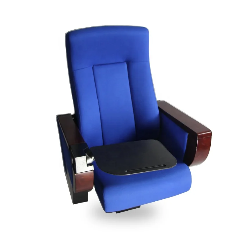 Single leg auditorium seats theatre chair armchair for lecture hall with foldable writing table