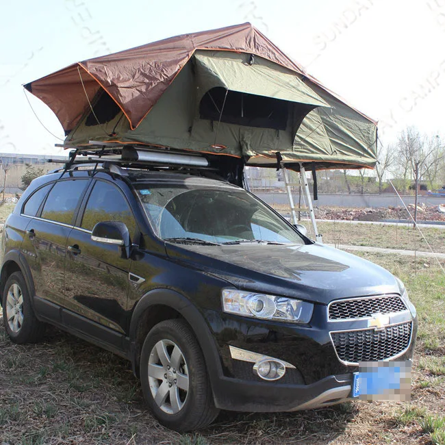 
2+ Person Canvas Roof Top Tent for 4WD Offroad Camping Canopy--SRT02E-56 