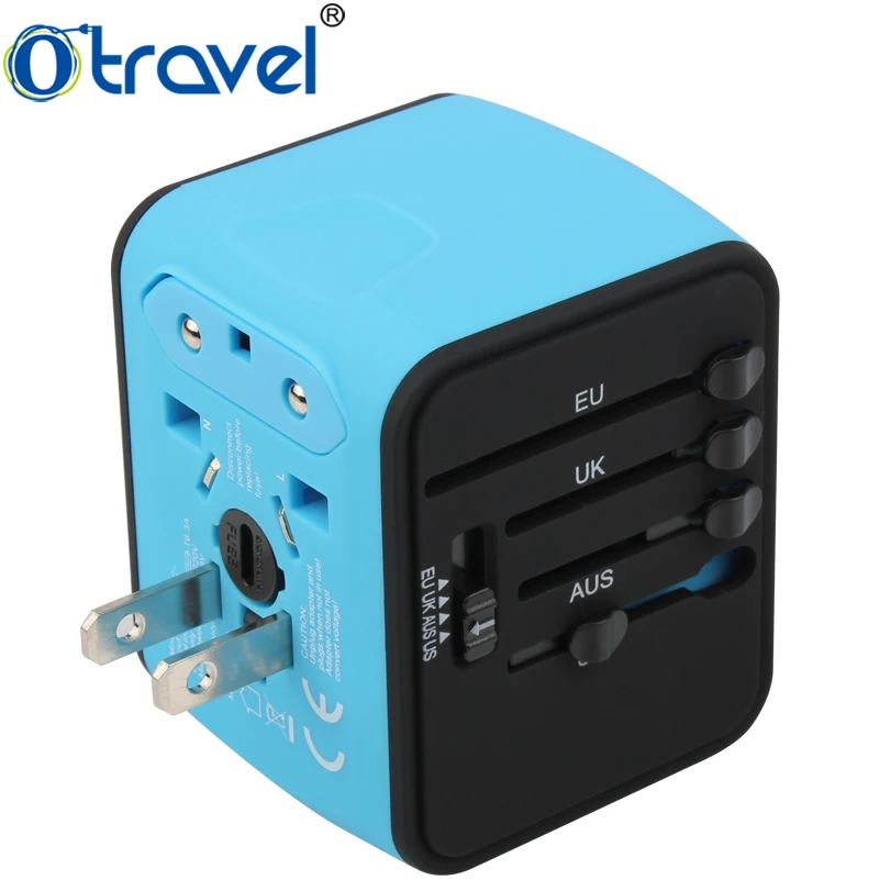 Newest promotional gift item Universal Travel Adapter with 2.4A 4 USB Ports UK, US, AU, Europe All in One Plug Adaptor Customs