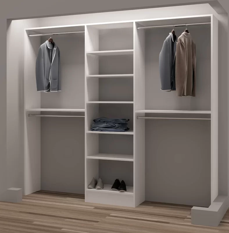 Bedroom embedded bespoke closet system clothing storage unit luxury design for home and bedroom clothing  furniture