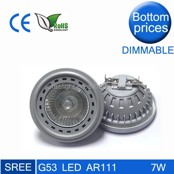 3 years warranty 700lm g53 led ar111 rgb 7w spot light