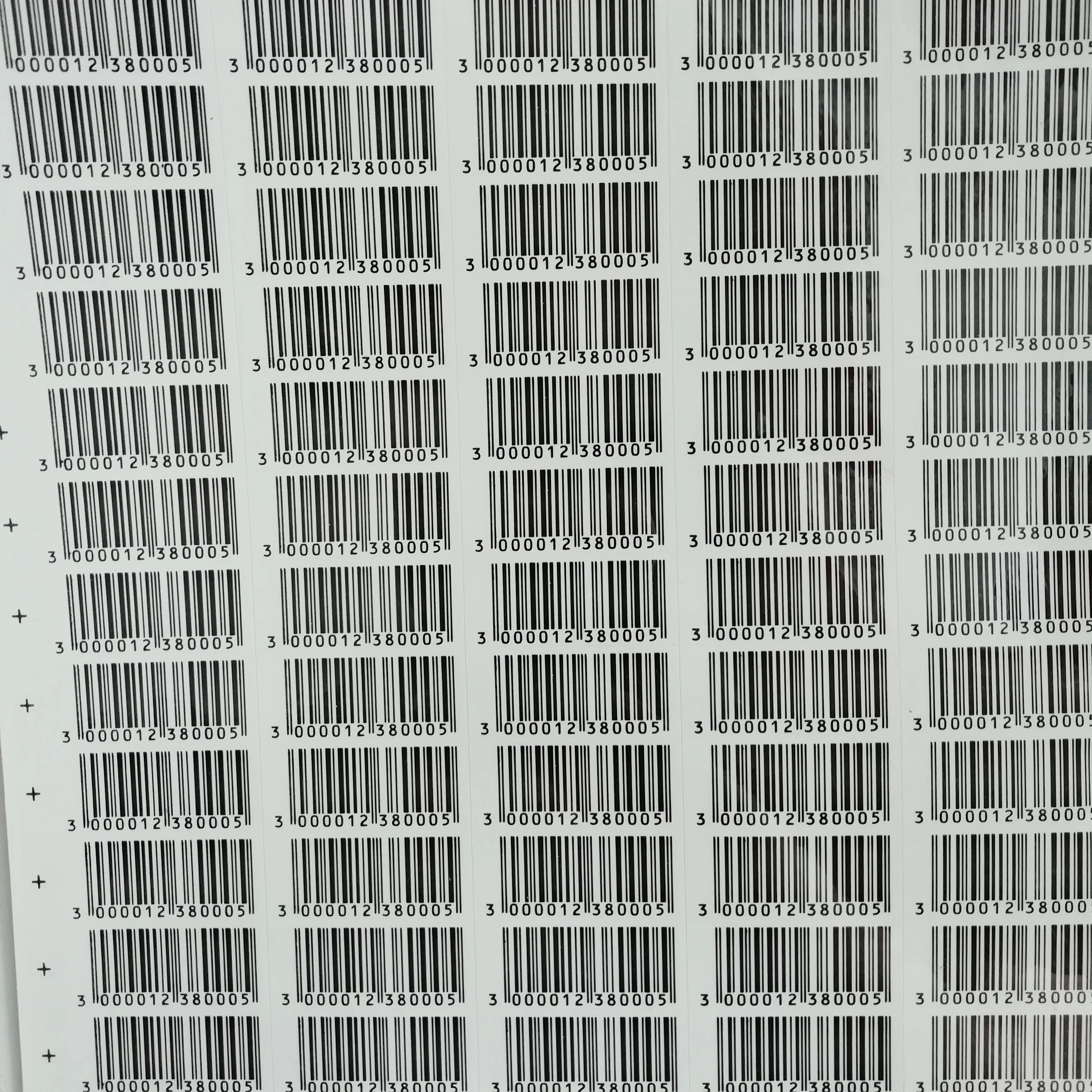 Guangzhou custom high quality self-Adhesive barcode price barcode sticker /label with serial number printing