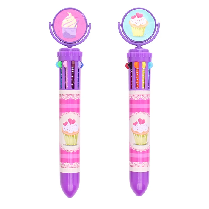 Licheng BP9109 10 Color Shuttle Pen, Fancy Multi Colored Retractable 10 in 1 Ballpoint Pen with Logo