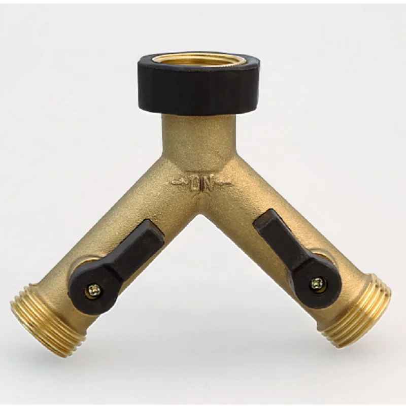 Higher quality brass garden water hose connector 3- way  manifold valve