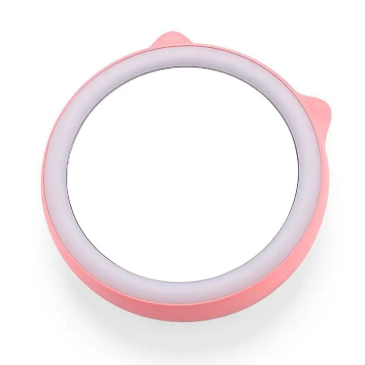 Handheld pocket travel power bank led lighted makeup vanity mirror