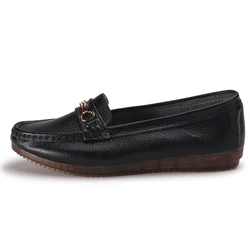 2022 женская обувь Новейшие кожаные туфли женские нескользящие лоферы на плоской подошве стильные sepatu