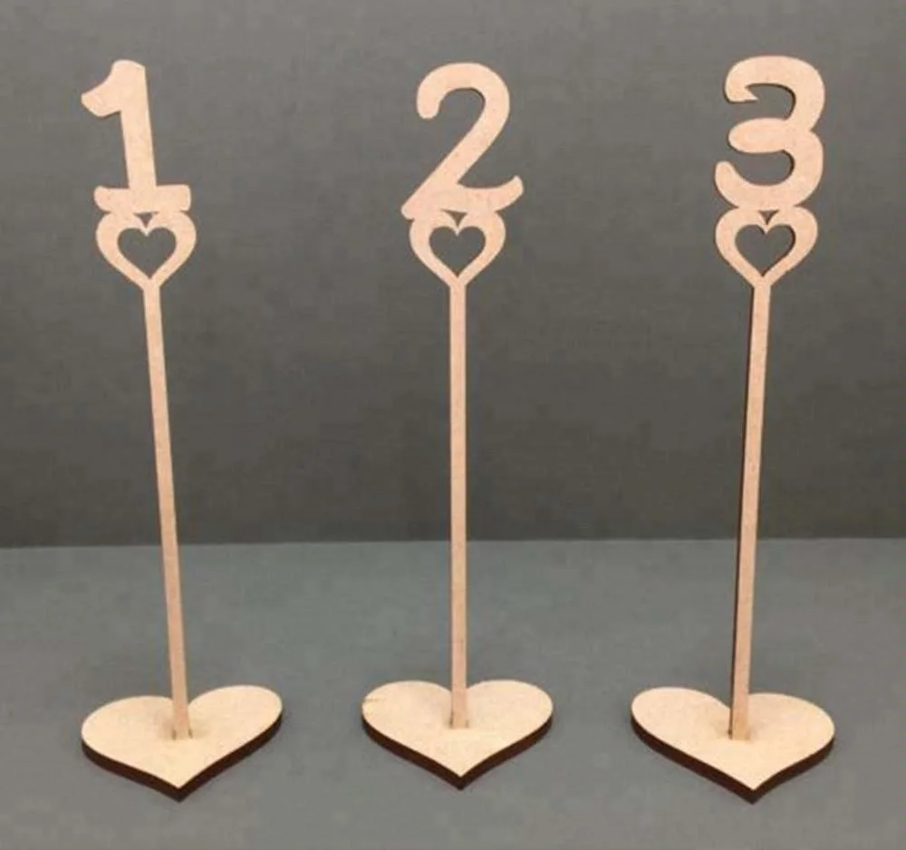 Handmade 1-25 wooden table numbers