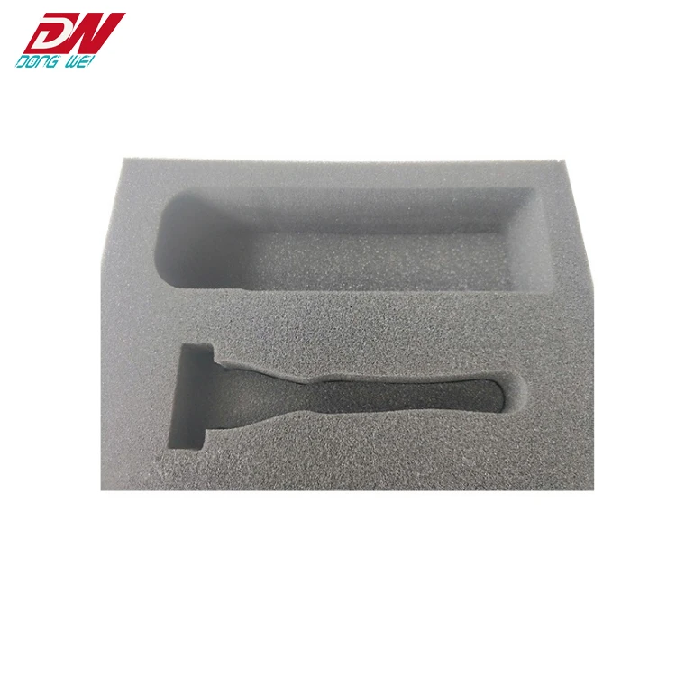 Black high density sponge foam inlay die cut foam inserts for tool box Protective packaging