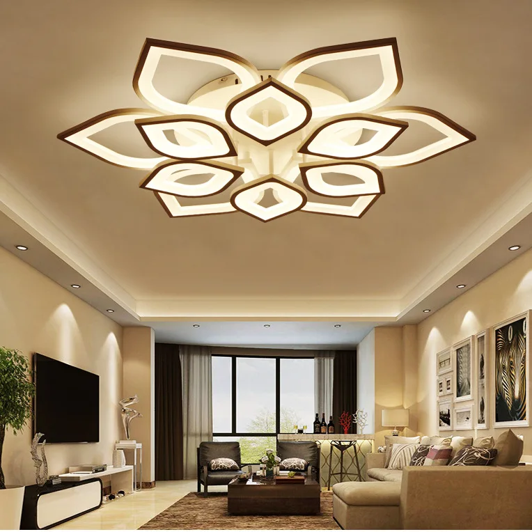 2018 New Products Creative Living Room Lamp 6/8/12 Head Warm Modern Flush Mount LED Ceiling Lamp with remote control