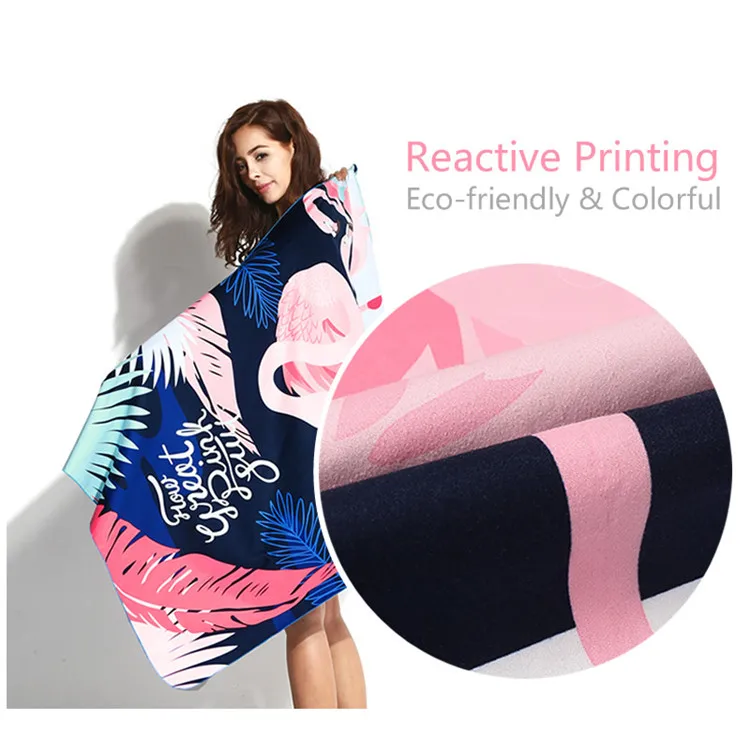 Custom Soft Oversized Extra Large Trippy Sublimation Colorful Sublimated Print Microfibre Beach Towel