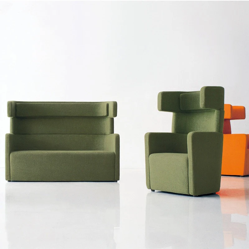 Acoustic Materials Private Space Public Sectional High Back Conference Sofa