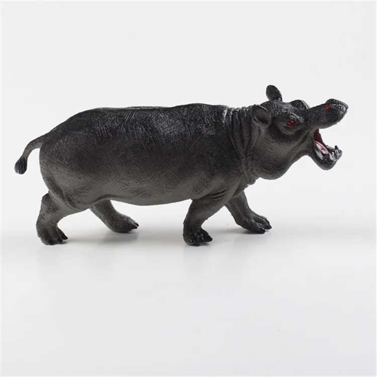 Wholesale Pvc High Simulated Hippo Toys High Quality Exquisite Plastic Small Hippo Animal Figurines Model For Decorative