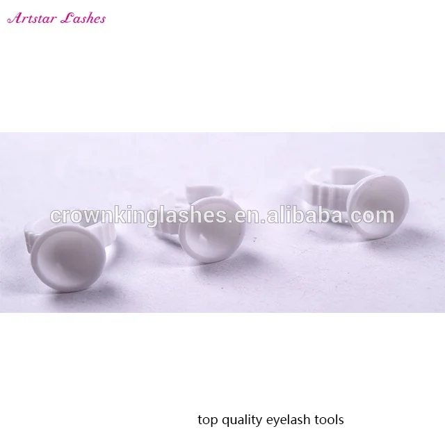 
2018 newest Disposable plastic adhesive holder eyelash extension glue ring 