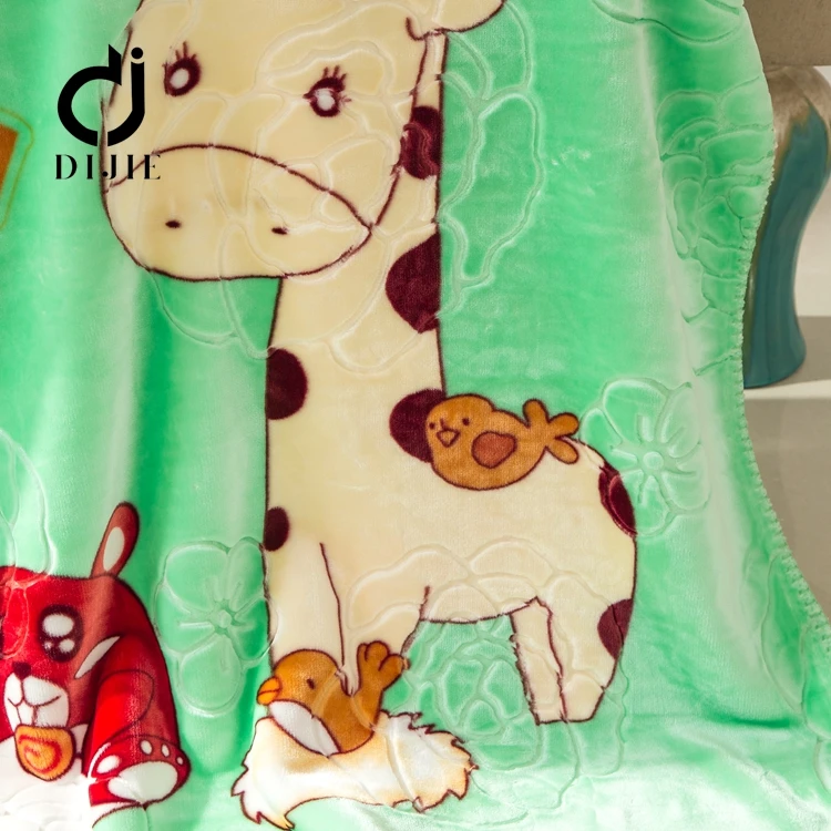 China 100 polyester printed flannel fleece high quality baby animal printed minky blanket for baby