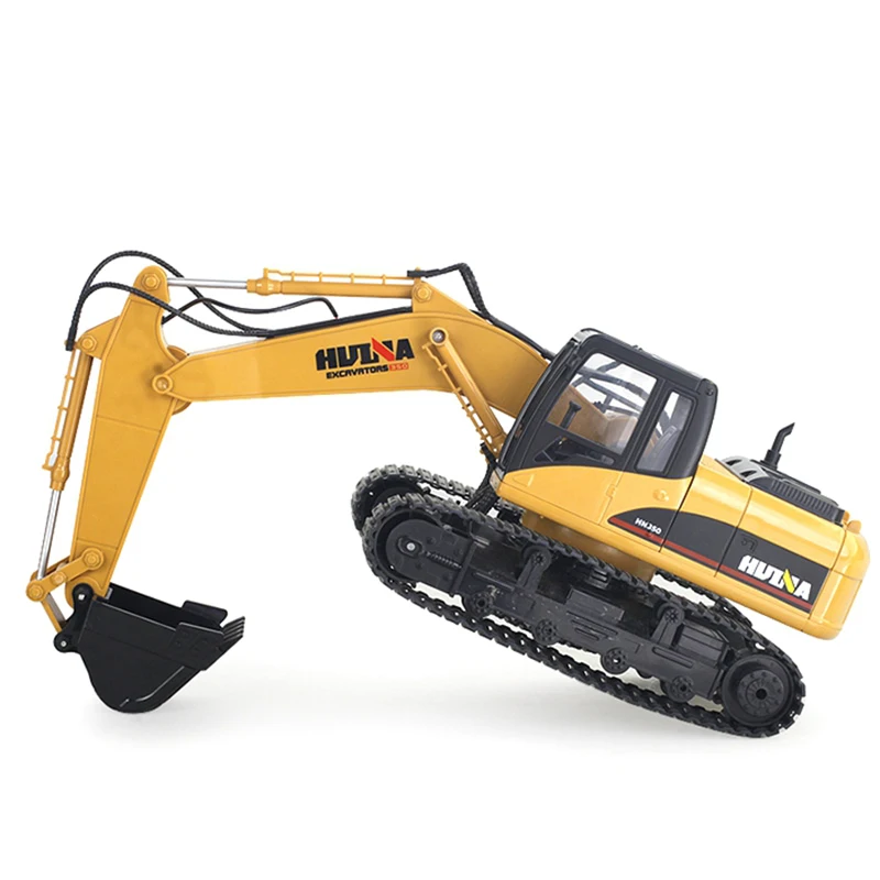 Top selling 2.4G 15ch 1:14scale Rc Excavator alloy car HuiNa1550 metal mechanical digger truck