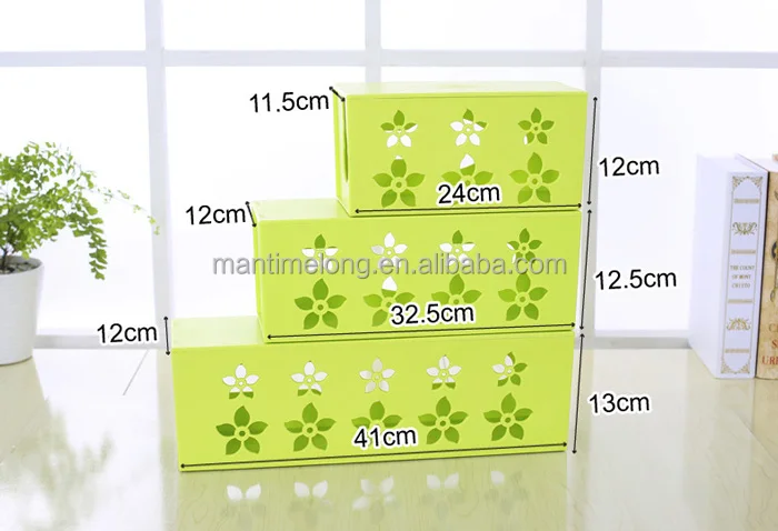 Hollow Flower Cable Box Electrical Outlet Power Strip Wire Cord Organiser Storage Box Tidy Device Cable Tidy Box