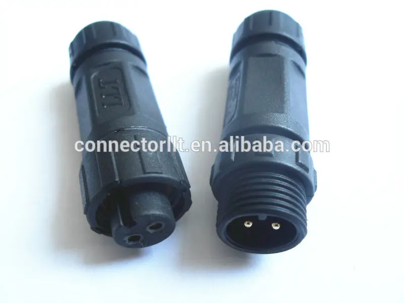 ip67 ip68 assemblies for men to women 2 pins waterproof connector