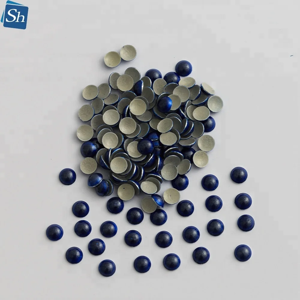 Wholesale  Korean Quality Half Pearl Hotfix Flatback Dome Iron On Dome Nailhead Studs For Clothing