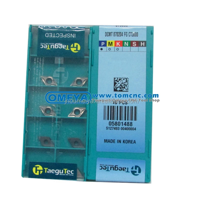 Вольфрамовая карбидная вставка CNMG190612 MT TT5080 taegutec Сертификат ISO