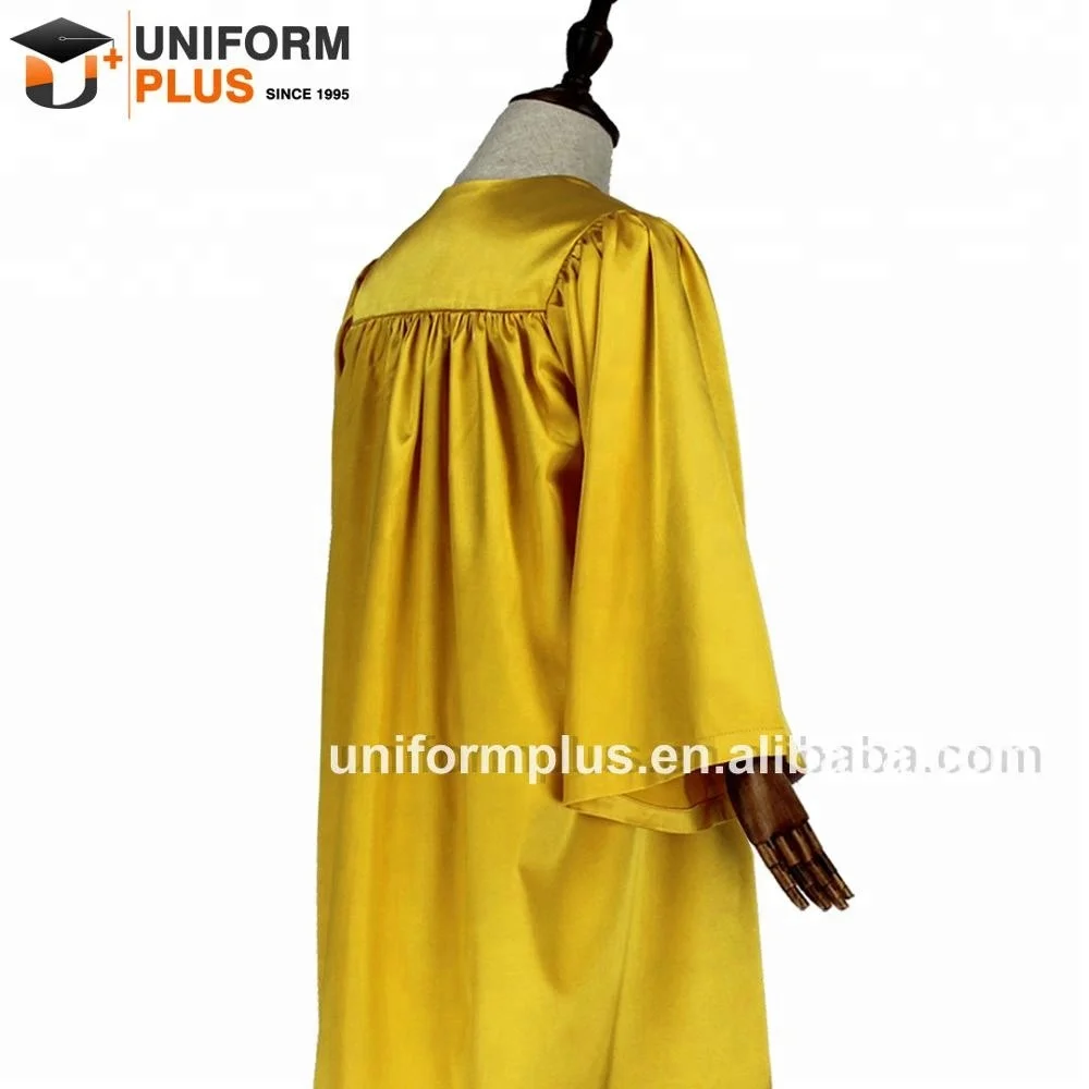 Wholesale golden kids graduation gowns and choir robes