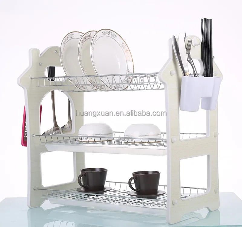 
multifunctional stainless steel kitchen plate rack over the sink WL241 