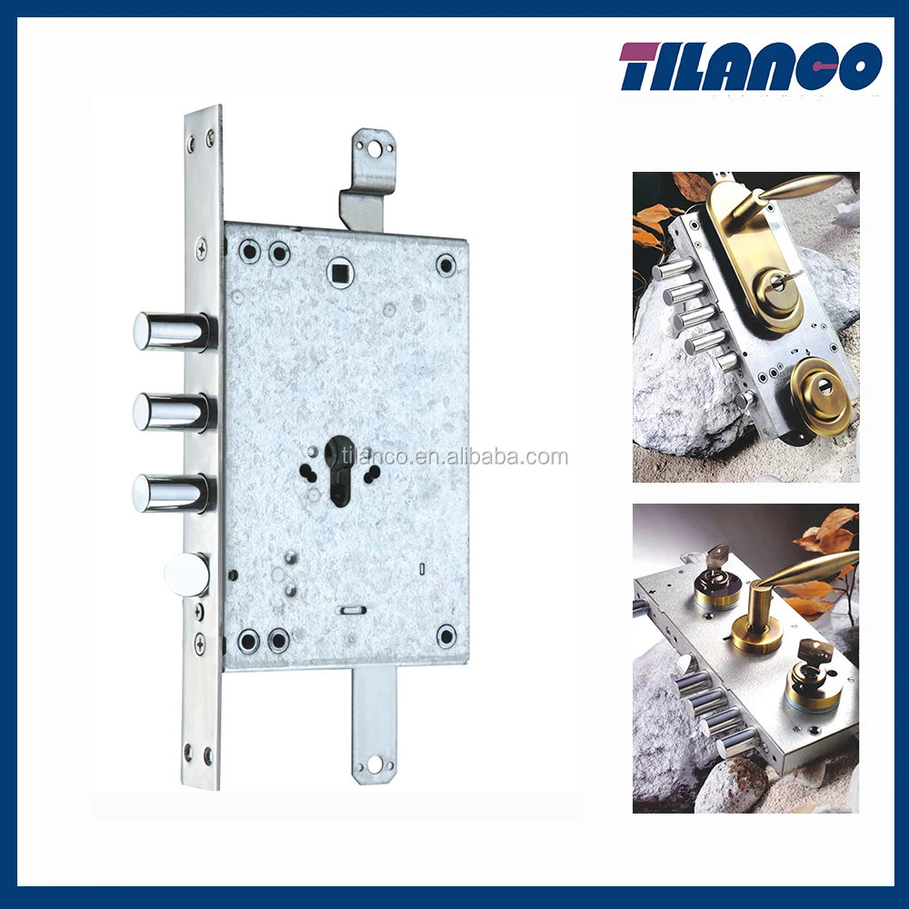 European profile 3 point lock for armored doors