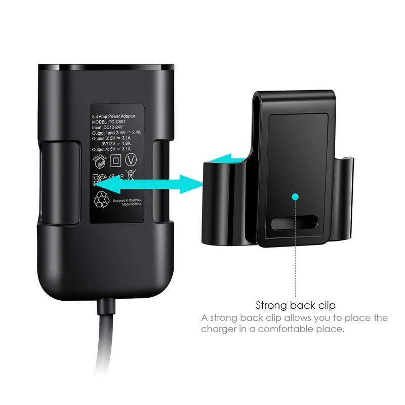 Быстрое зарядное устройство QC 3 0 Автомобильное с 4 USB портами для зарядки электроники автомобильным зарядным устройством 5.6ft Удлинительный кабель мобильных телефонов iPhone Samsung Xiaomi