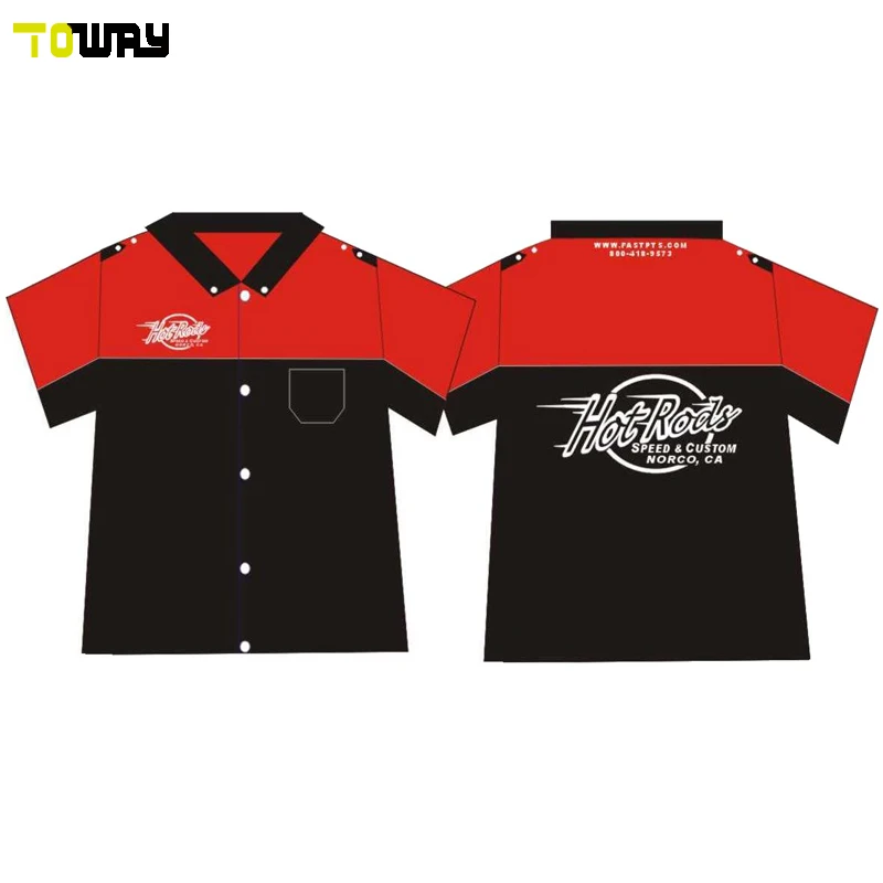 sublimation racing team polo shirt