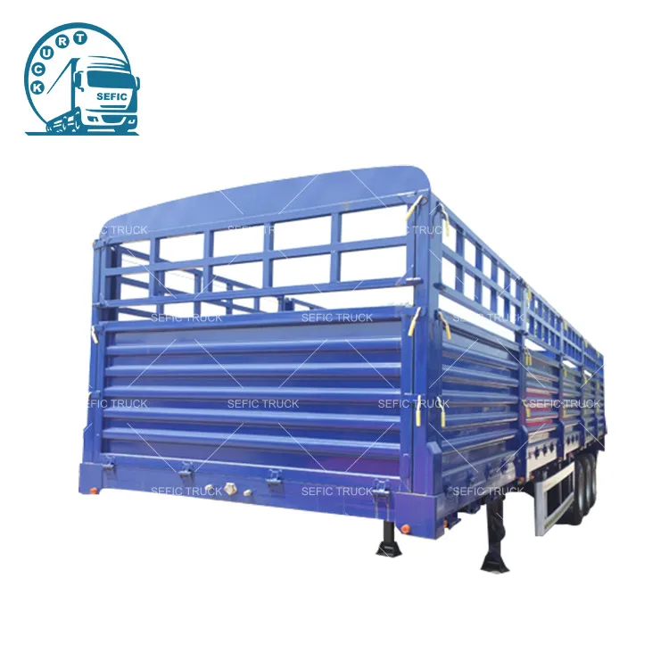 
Custom Design Animal Vegetable Coal Transporting Fence Semi Trailer 