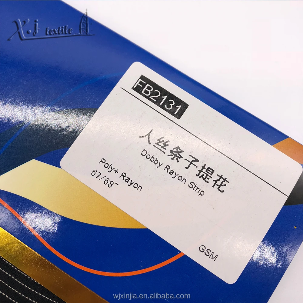 Dobby Rayon Strip Fabric For Lady Dress Or Home Textile