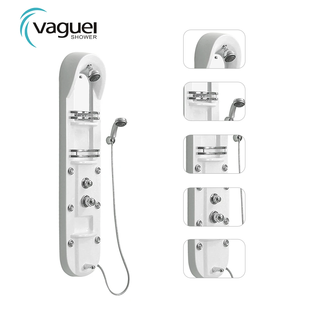 Vaguel acrylic bathroom shower wall panel tower system for hotel