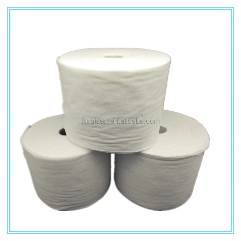 Wholesale High Quality Spunlace Sustainable Hand Facial Cleaning Paper Towel Roll microfiber