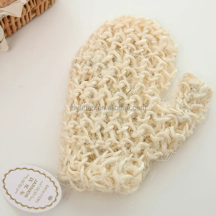 Exfoliating Sisal Loofah Gloves Mitten Remove Dead Skin Bath Body Scrub Exfoliator Bath Glove