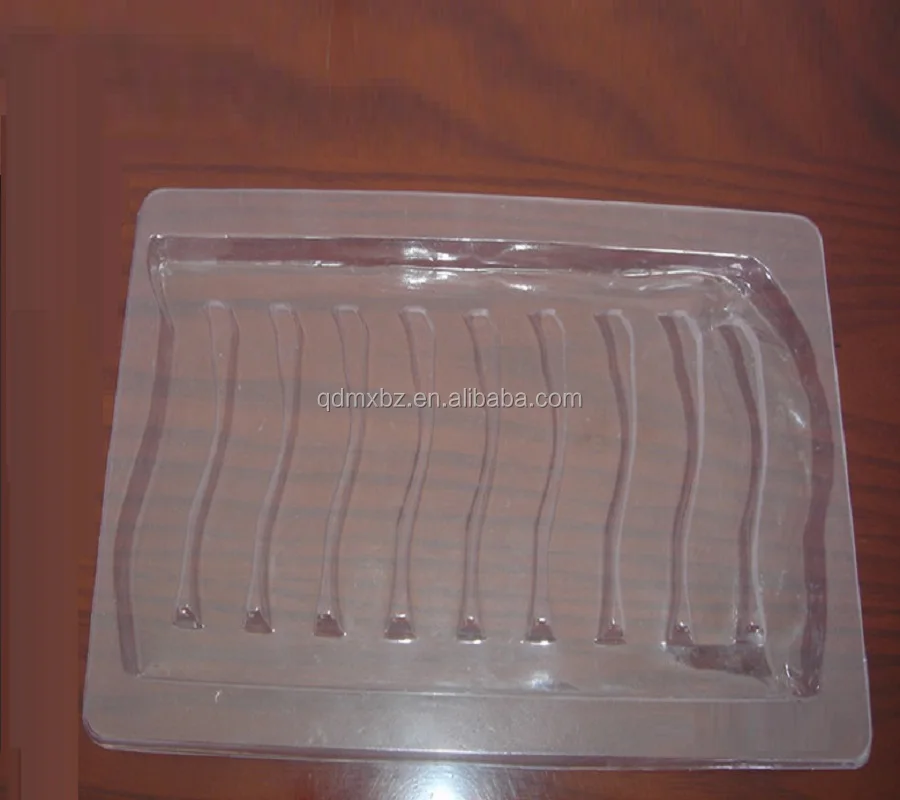 disposable plastic oyster tray with compartments