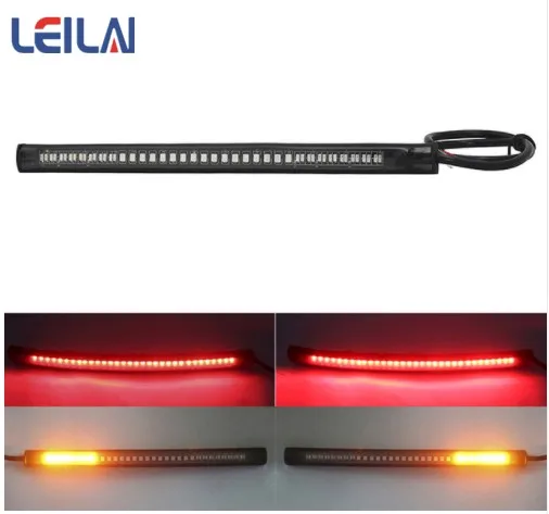 12v Universal Flexible Brake Tail Stop Light Led Strip Motorcycle Led Tail Light Turn Signal Brake License Plate Strip Flexible