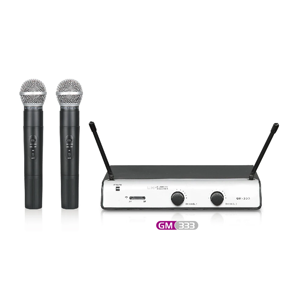 Профессиональный пульт вокальный низкий уровень шума 2 канала беспроводной приемник микрофон