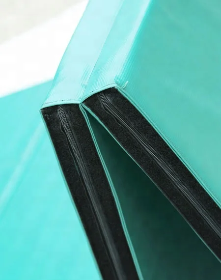 Gymnastics Mat Folding Tumbling PVC cover Leather Tri-Fold Mats Gym Pad Floor Gym Mat