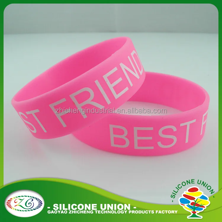 1 inch wide pink  wristband/1 inch wide armband /1 inch wide silicone wristband