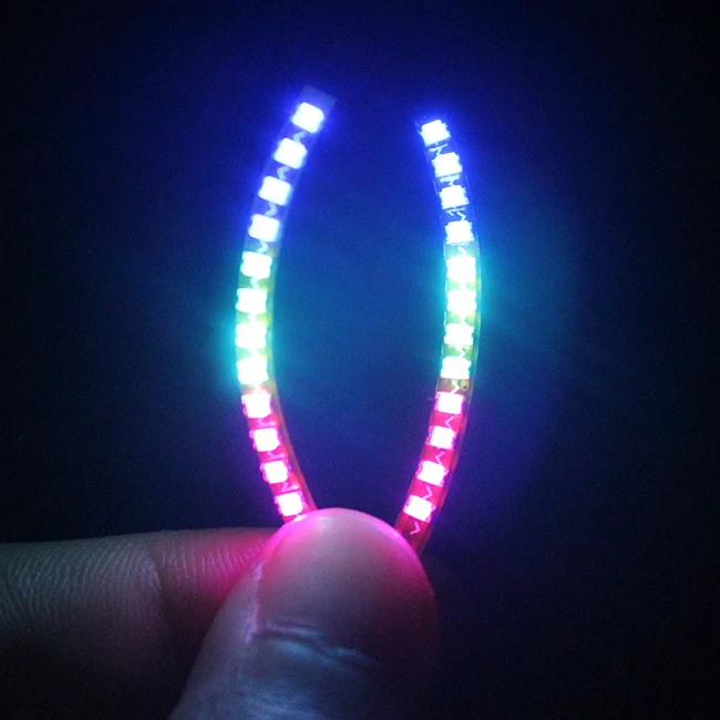 Unisex Music Controlled Sound Activated Led Eye Lashes Flashing Light Up Led Eyelashes For Party