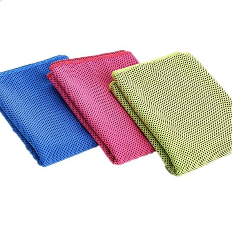 Microfiber printed logo instant cooling towel in PET bottle