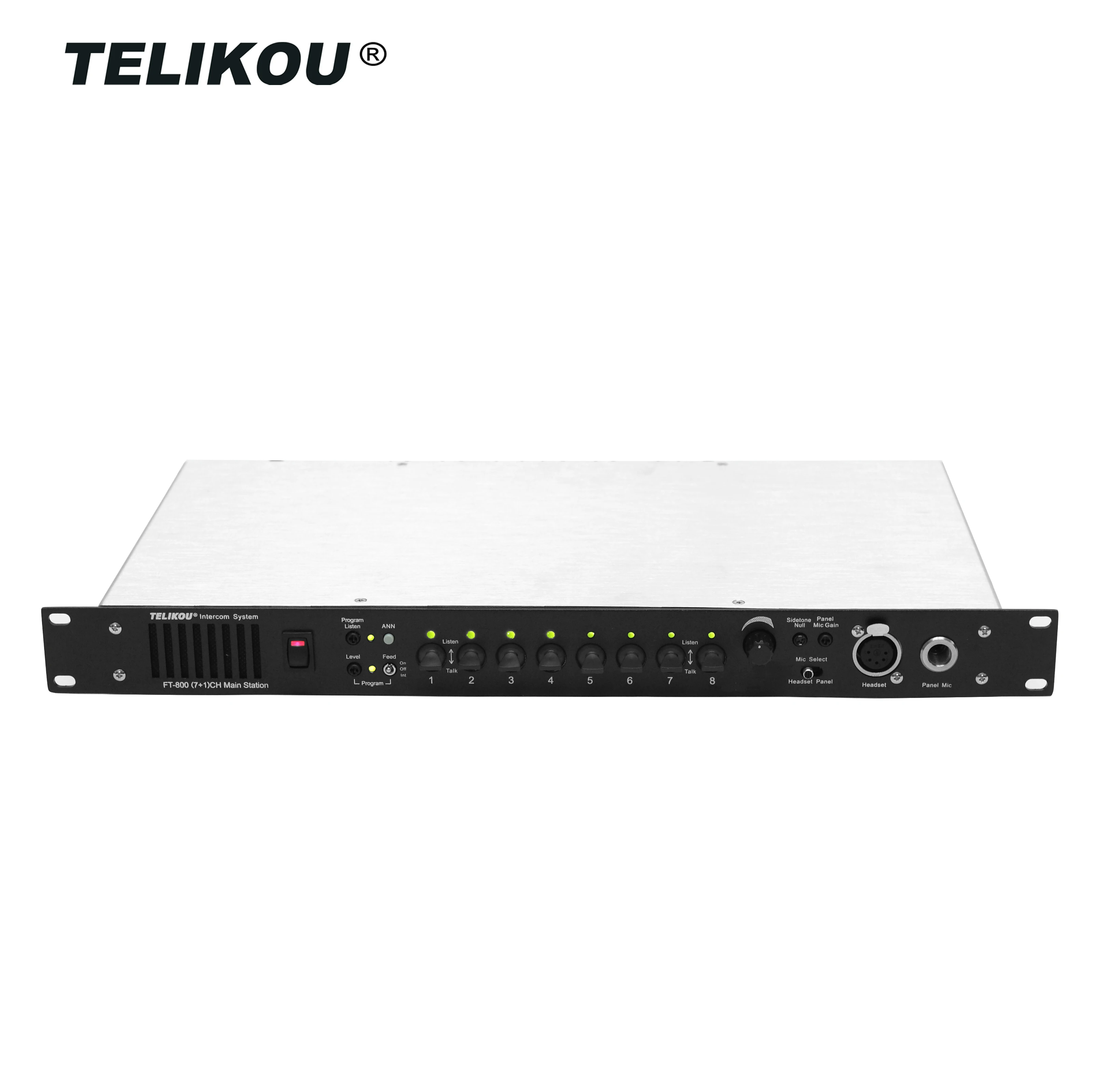  Telikou FT-800 экранное меню Восьмиканальный 4-проводной проводной домофон для тв станции