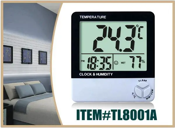 Digital room clock hygrometer temperature measurement instrument thermometer hygrometer