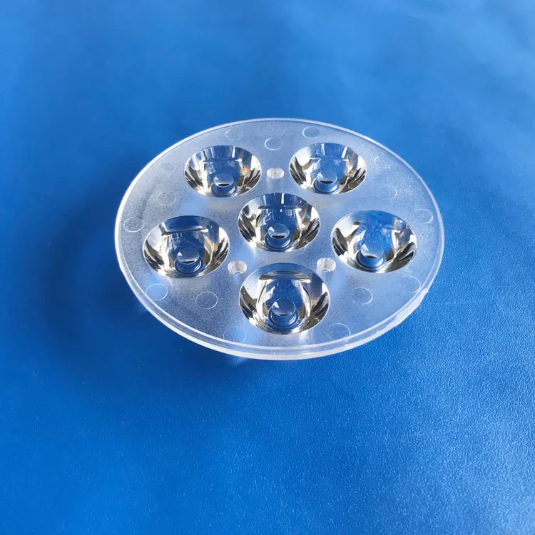 
67mm 6 leds in 1 lenses Kingbrite prism led lens 3535 optics for Track light 