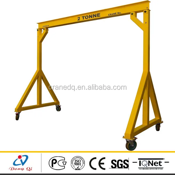 3 Ton Simple Structure 4 Wheels Mini Gantry Crane