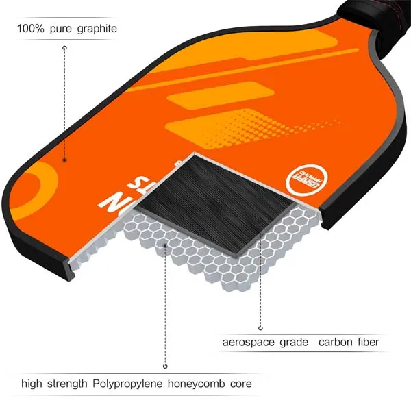 2019 New sport Graphite Face & Polymer Core Pickle ball Paddle  Factory Price OEM/ODM pickle ball paddle