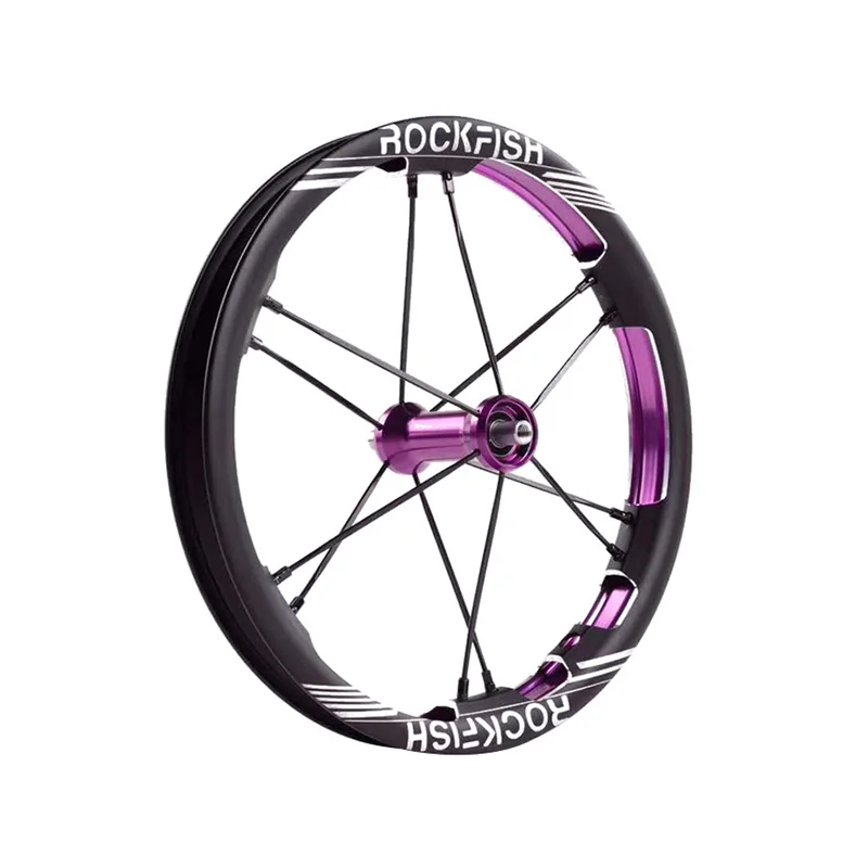 Rockfish R6 12 inch Double Wall Balance Kids Push Bike Wheel 84 90 95mm CNC Child Bicycle Wheelsets